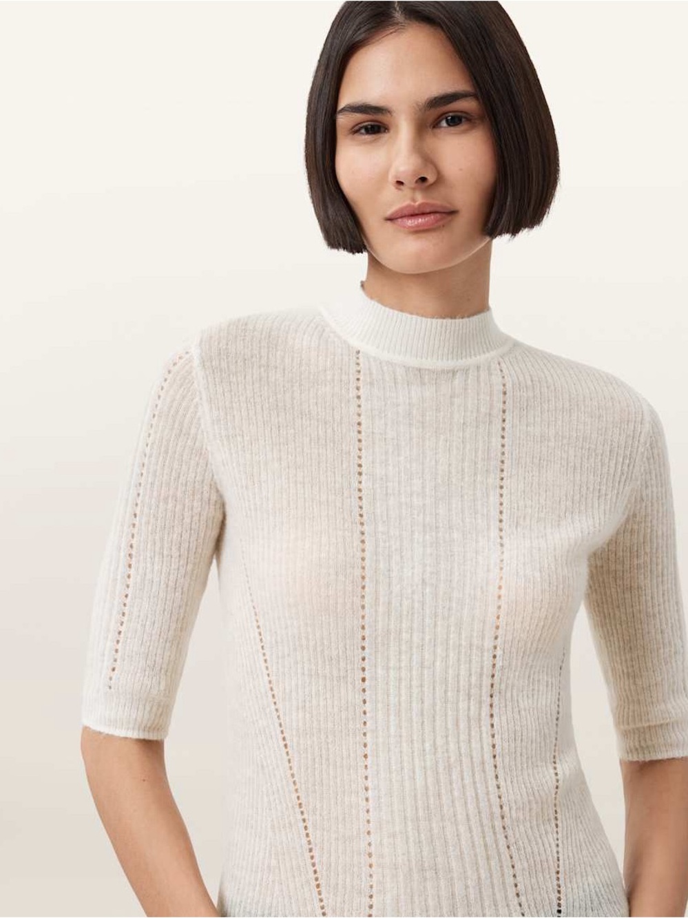 NWT ALL SAINTS Filippa Top Women’s Medium Cream Quiet Luxury Wool Alpaca Blend